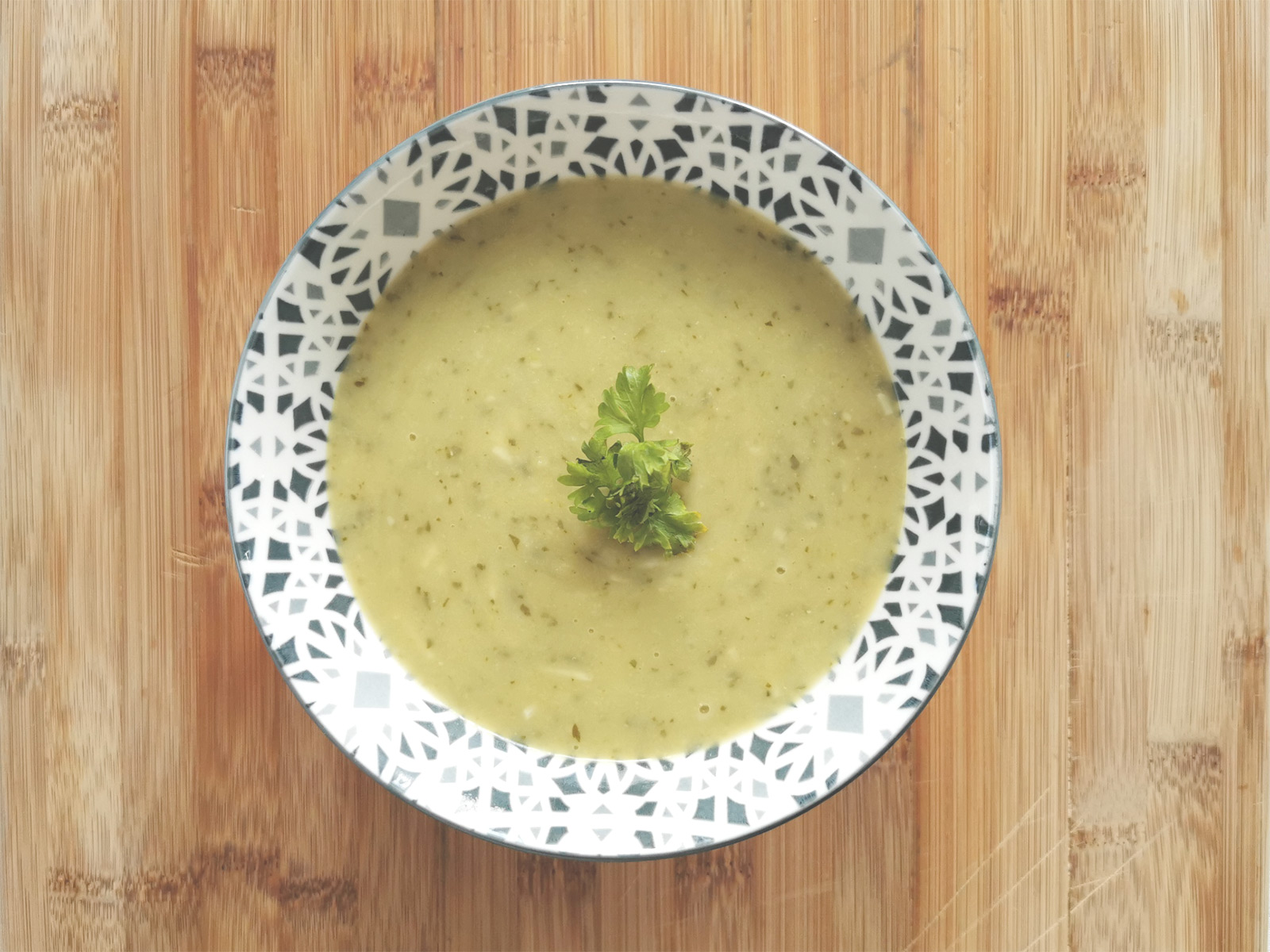 Soupe de poireaux et pois chiches